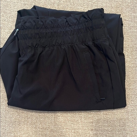 Women's FLX High-Waisted Paperbag-Waist Joggers Black Size XL - Picture 10 of 11